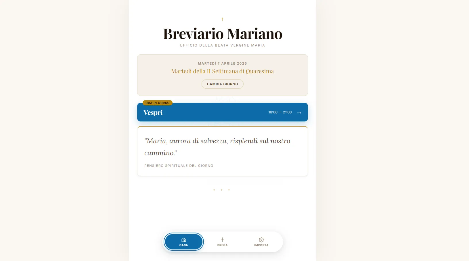 MARIAN BREVIARY, OFFLINE-FIRST PWA
